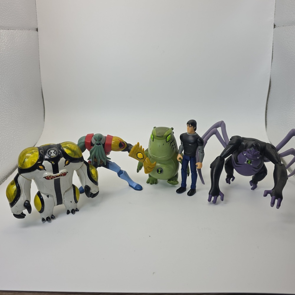 Ben 10 Alien Force Action Figures Vilgax Cannonbolt Spidermonkey Upchuck Kevin
